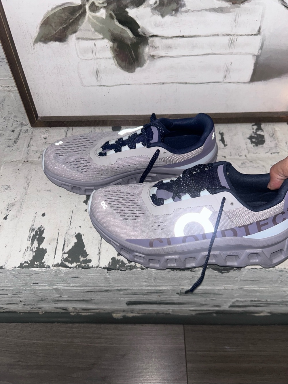 On Running Cloudmonster Lightweight Running Shoes in Artic Purple - Picture 2 of 8